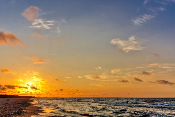 日落时的海岸 波罗的海 — 图库照片