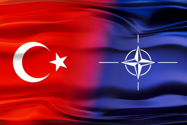 Turkey Nato Flags Illustration — Stock Photo, Image