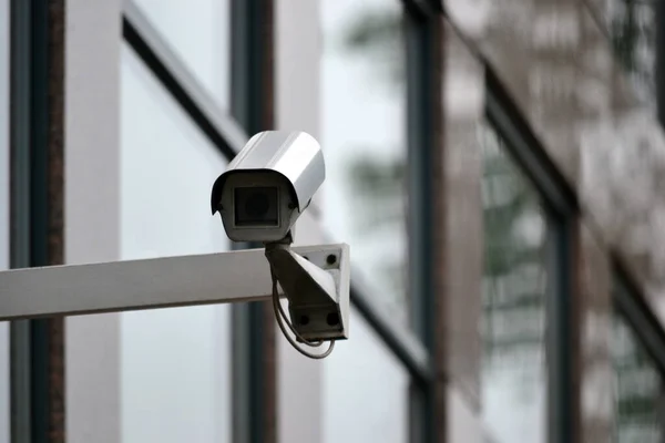 Cctv Security Camera Office Building Background — Stock Photo, Image