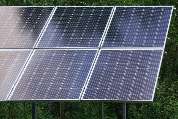 Pannelli Solari Fotovoltaici Produzione Energia Elettrica — Foto Stock