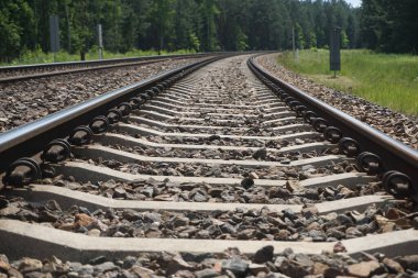 Tren rayları / demiryolları - perspektif