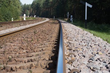 Tren rayları / demiryolları - perspektif