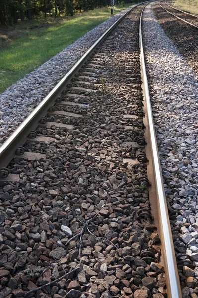 Train Track Railroad Perspective — Stock Photo, Image