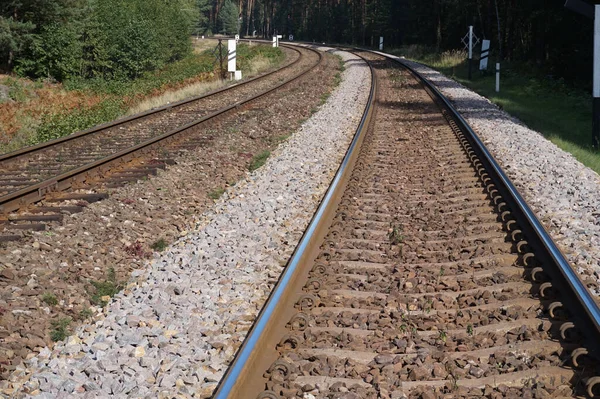 Tren Rayları Demiryolları Perspektif — Stok fotoğraf