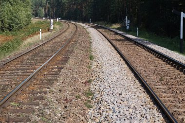 Tren rayları / demiryolları - perspektif