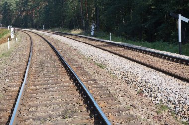 Tren rayları / demiryolları - perspektif