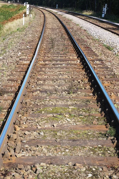 Train Track Railroad Perspective — Stock Photo, Image