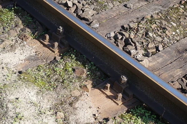 Treno Ferrovia Vista Laterale — Foto Stock