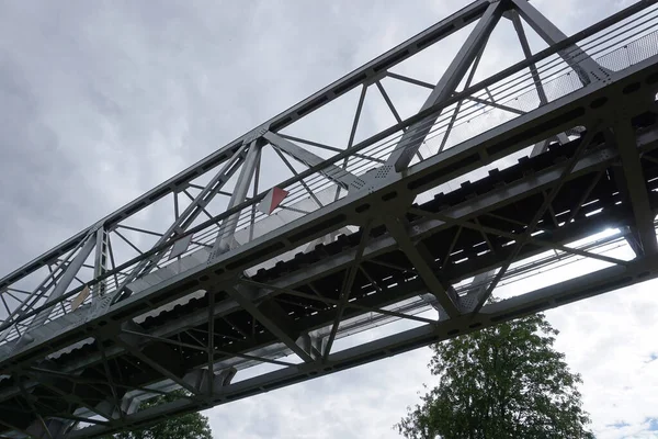 Truss Train Bridge Side View — Photo