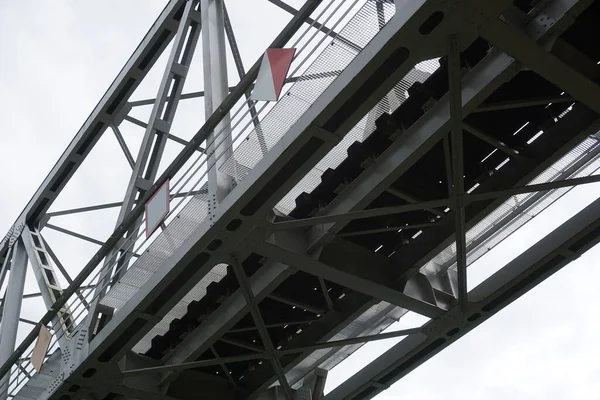 Truss Train Bridge Side View — Stock Photo, Image