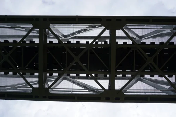 Мобільний Залізничний Міст Вид Знизу — стокове фото