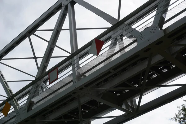 Pont Train Truss Vue Latérale — Photo