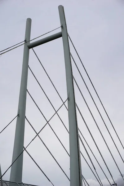 Modern cable-stayed bridge - view from below