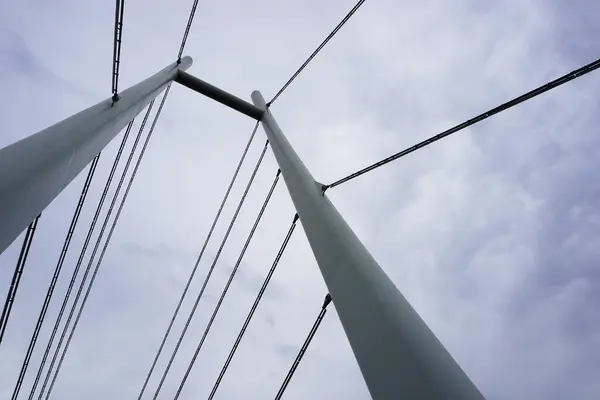 Modern Cable Stayed Bridge View — Photo