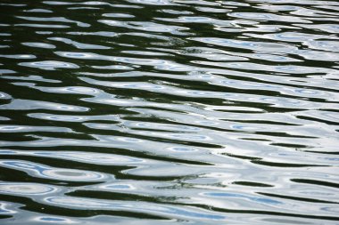 Ripples on water surface - sky reflection