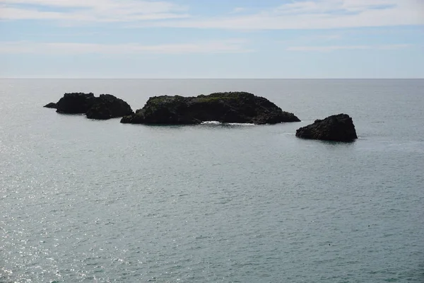 Rocks Water Reynisfjara Black Beach Iceland — Stock Photo, Image