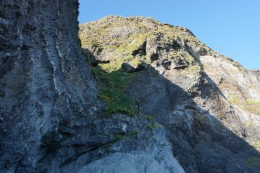 Basalt rocks at Reynisfjara Black Beach in Iceland