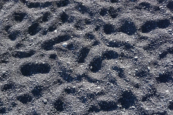 Black Sand Pebbles Top View — Stockfoto