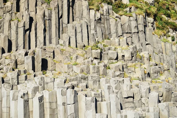 Basalt Rock Reynisfjara Black Beach Iceland Close — стокове фото