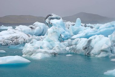 Ice floes at Jokulsarlon glacial lagoon in Iceland