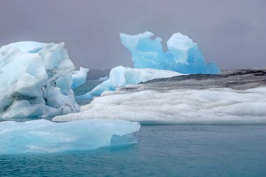 Ice floes at Jokulsarlon glacial lagoon in Iceland