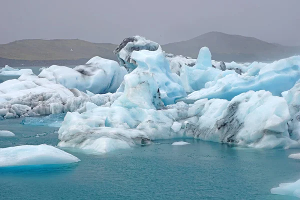 Лід Плаває Льодовиковій Лагуні Йокулсарлон Ісландії — стокове фото