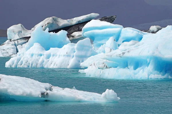 Ice Floes Jokulsarlon Glacial Lagoon Iceland — 스톡 사진