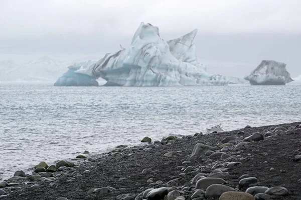 Йокулсарлон Льодовикова Лагуна Ісландії Камені Березі — стокове фото