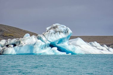 Floating ice floes at Jokulsarlon lagoon in Iceland