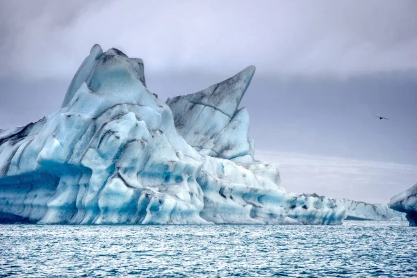 Айсберг Ледниковой Лагуне Йокульсарлон Исландии Отлично Подходит Таких Глобальное Потепление — стоковое фото
