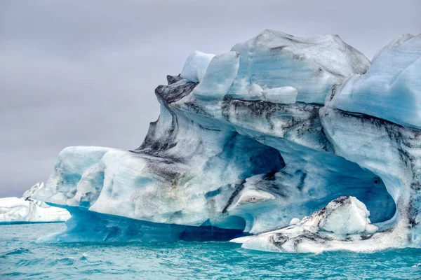 Παγόβουνο Στο Jokulsarlon Παγετώνα Λιμνοθάλασσα Στην Ισλανδία Μεγάλη Για Θέματα — Φωτογραφία Αρχείου