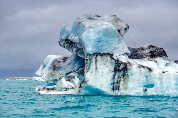Παγόβουνο Στο Jokulsarlon Παγετώνα Λιμνοθάλασσα Στην Ισλανδία Μεγάλη Για Θέματα — Φωτογραφία Αρχείου