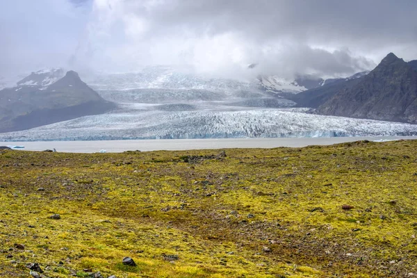 Fjallsarlon Iceberg Lagoon Ісландії Льодовик Льодові Платформи Гори Береги Озера — стокове фото