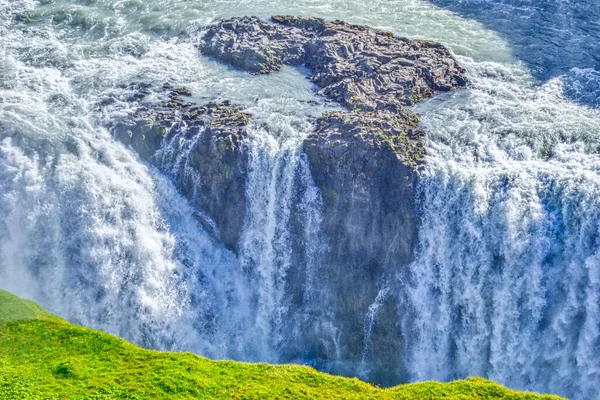Gullfoss waterfall - close-up on walling water