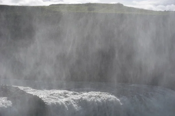 Splash Droplets Water Mist Gullfoss Waterfall Iceland — Stockfoto