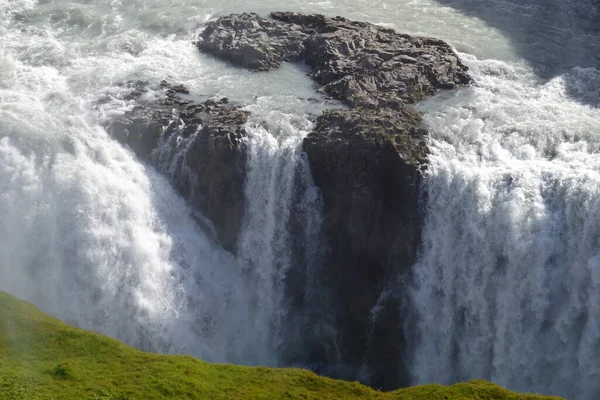 Gullfoss Waterfall Located Canyon Hvita River Iceland — 스톡 사진