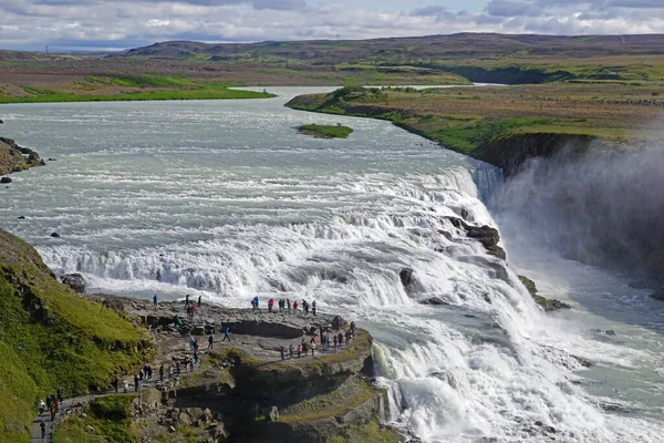 Gullfoss Waterfall Located Canyon Hvita River Iceland — ストック写真