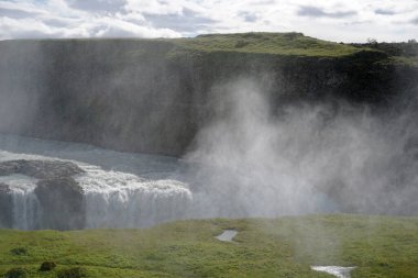 Gullfoss waterfall located in canyon on Hvita river, Iceland