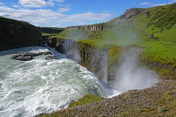 Gullfoss Waterfall Located Canyon Hvita River Iceland — ストック写真