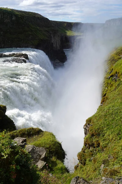 Gullfoss Waterfall Located Canyon Hvita River Iceland — Stock Photo, Image