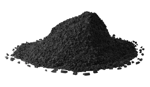 Pile Coal White Background Illustration — Stockfoto