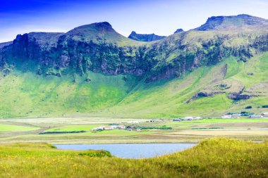 İzlanda 'daki dağlar, Sudurland bölgesi - HDR fotoğrafı