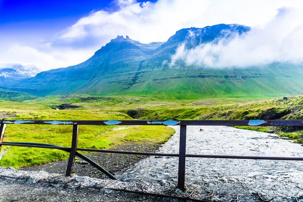 Berg Och Flod Island Snaefellsnes Halvön Hdr Fotografi — Stockfoto