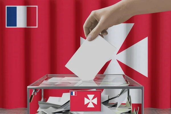 Flaga Uvea Karta Głosowania Koncepcja Głosowania Wyborów Ilustracja — Zdjęcie stockowe