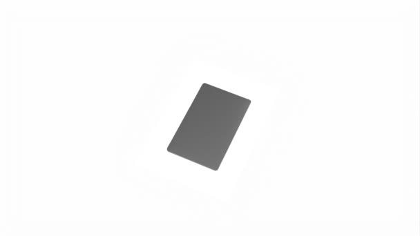 Moderní Notebook Prázdnou Zelenou Obrazovkou Izolovaný Bílém Pozadí Rotační Kamera — Stock video