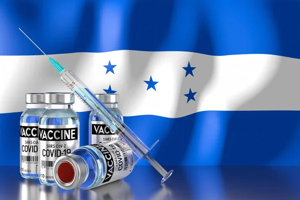 Covid Sars Cov Programa Vacunación Contra Coronavirus Honduras Cuatro Viales —  Fotos de Stock