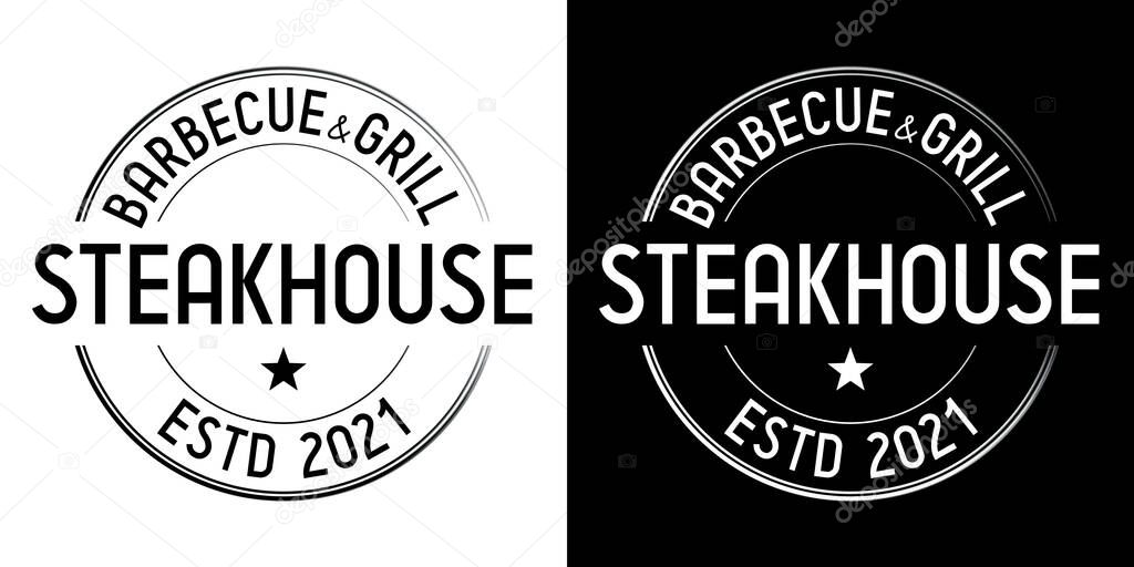 Steakhouse, barbecue, grill - vector logo