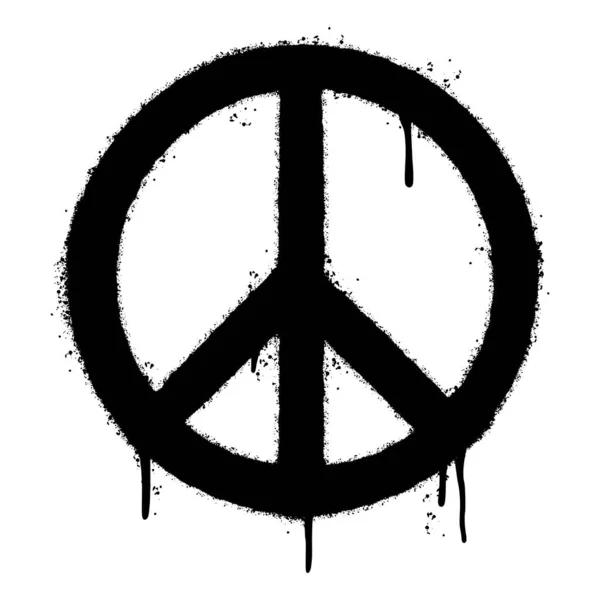 stock vector graffiti Peace Symbol sprayed isolated on white background. vector illustration.