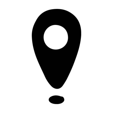 Hand drawn Coordinates Location Point Gps doodle icon isolated on  white background. vector illustration. vector