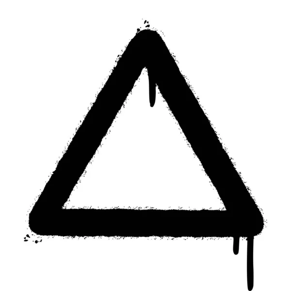 Графіті Розпилювач Трикутника Рамка Над Розпилювачем Чорному Кольорі Над Білим — стоковий вектор